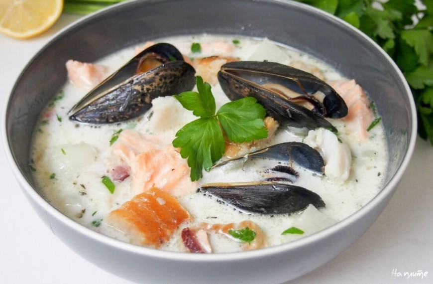 Ирландский рыбный суп с морепродуктами